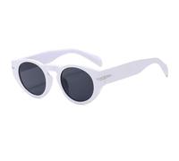 HPIRME Retro Small Round Glasses for Women Men Fashion Female Male Shades Uv400(White Black)