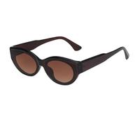HPIRME Retro Small Thick Frame Women Glasses Vintage Men Drive Female Uv400(Coffee Tea)