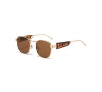 HPIRME Retro Square Frame Sunglasses Men Women Uv(Brown)