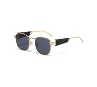 HPIRME Retro Square Frame Sunglasses Men Women Uv(Gold)