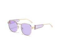HPIRME Retro Square Frame Sunglasses Men Women Uv(Purple)