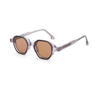 HPIRME Retro Style Small Glasses for Men Cp Acetate Round for Women Polygon Uv400(4)