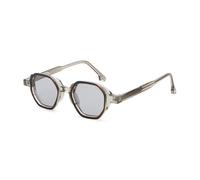HPIRME Retro Style Small Glasses for Men Cp Acetate Round for Women Polygon Uv400(5)
