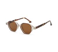 HPIRME Retro Style Small Glasses for Men Cp Acetate Round for Women Polygon Uv400(6)