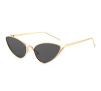 HPIRME Retro Triangular Metal Cat Eye's Women Sunglasses Small Frame Punk Men Outdoor Uv400