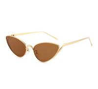 HPIRME Retro Triangular Metal Cat Eye's Women Sunglasses Small Frame Punk Men Outdoor Uv400