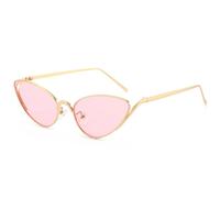 HPIRME Retro Triangular Metal Cat Eye's Women Sunglasses Small Frame Punk Men Outdoor Uv400
