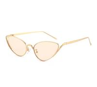 HPIRME Retro Triangular Metal Cat Eye's Women Sunglasses Small Frame Punk Men Outdoor Uv400