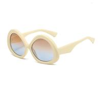 HPIRME Retro Women Glasses Fashion Shades Uv400(Beige-BrownBlue)