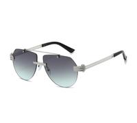 HPIRME Rimless Double Bridge Sunglasses Metal Frame Uv Protection(Gradient Blue)