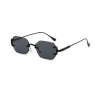 HPIRME Rimless Sunglasses Uv400(Black gray)