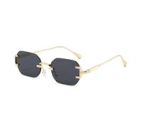 HPIRME Rimless Sunglasses Uv400(Golden gray)