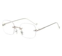 HPIRME Rimless Women Glasses Fashion Uv Protection Man(Silver)