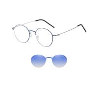 HPIRME Round Stainless Steel Sunglasses 2 in 1 Polarized Magnetic Vintage Ultra Light(C3)
