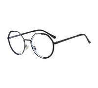 HPIRME Round Sunglasses Retro Lightweight Frame Comfortable Wear(Black Clear)