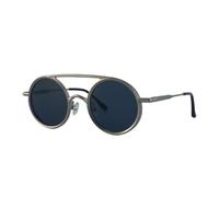 HPIRME Small Frame Round Steampunk Sunglasses Men Luxury Double Beam Driving Shades(7)