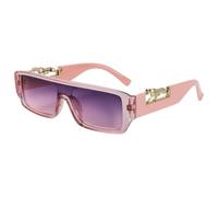 HPIRME Small Frame Sunglasses Women Men Metal Head Frame Sun Glasses One-piece