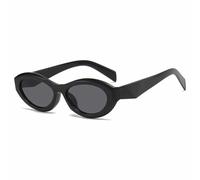 HPIRME Small Frame Women's Glasses Men Female Retro Shade Uv400(Black Gray)