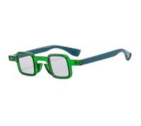 HPIRME Small Glasses Women Men Fashion Vintage Male Shades Uv400(C2 green gray)