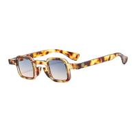 HPIRME Small Glasses Women Men Fashion Vintage Male Shades Uv400(C6 Leopard green)
