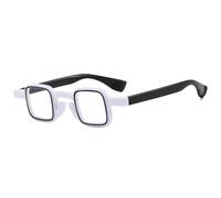 HPIRME Small Glasses Women Men Fashion Vintage Male Shades Uv400(C8 white)