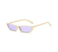 HPIRME Small Rectangle Sunglasses Fashion Women Retro Small Frame Narrow Uv400(A)