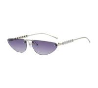 HPIRME Small Triangular Cat Eye Rimless Pearl Decorate Women's Sunglasses Men Uv400