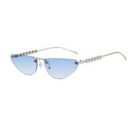 HPIRME Small Triangular Cat Eye Rimless Pearl Decorate Women's Sunglasses Men Uv400