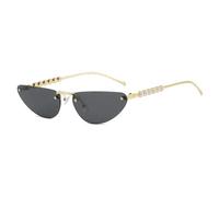 HPIRME Small Triangular Cat Eye Rimless Pearl Decorate Women's Sunglasses Men Uv400