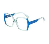 HPIRME Square Glasses Women Men Oversized Spectacles Frame Color Glasses Female Eyewear,4,One size