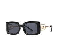 HPIRME Square Men's Metal Leg Decorative Sunglasses(black)