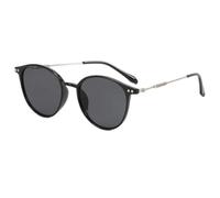 HPIRME Style Glasses Women Round Shape Uv Protection Women's Outdoor(Black Gray)