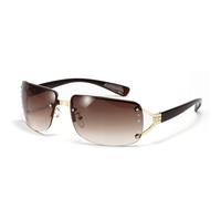 HPIRME Style Rimless Sunglasses for Men Gradient Glasses for Women Big Frame,Auburn,one size