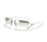 HPIRME Style Rimless Sunglasses for Men Gradient Glasses for Women Big Frame,Silver,one size