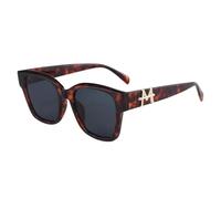 HPIRME Style Women's Glasses Shape Uv400 Protection Women Man(Leopard Gray)