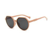 HPIRME Sunglasses Round Frame Sunglasses Big Frame Sunglasses,C5 Nude Pink Gray,one size