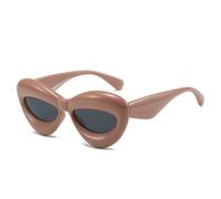 HPIRME Thick Frame Cat Eyes Large Sunglasses Women's Oversized Sunglasses, maroon, One Size