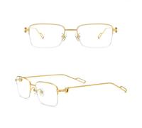 HPIRME Titanium Alloy Glasses Frame Men Half Rim Male(Gold)