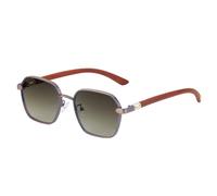HPIRME Vintage Glasses for Men Women Luxury Metal Frame Shades Uv400(C3BrownGray)