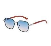 HPIRME Vintage Glasses for Men Women Luxury Metal Frame Shades Uv400(C4GreenOrange)