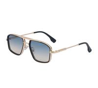 HPIRME Vintage Glasses Women Luxury Steampunk Metal Frame Uv400 Outdoor for Lady Trendy Shades(C5GoldGreenOrange)