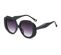 HPIRME Vintage Glasses Women's Shades Round Frame(Black)
