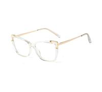 HPIRME Vintage Metal Square Glasses Frame Women Eyeglasses Female Transparent,1,One size