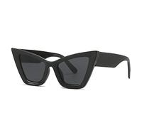 HPIRME Vintage Oversized Bow Cat Eye Sunglasses For Women Square Large Sun Glasses Men Stripe Print Hip Hop Shades,Black Gray,one size