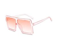 HPIRME Vintage Oversized Glasses Women for Men Punk Big Frame Luxury Uv400(ClearPink-Pink)