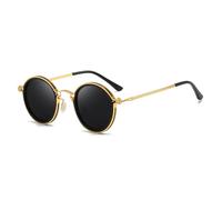 HPIRME Vintage Polarized Glasses Men Round Retro Uv400 Glasses Alloy Eyewear(3)