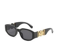 HPIRME Vintage Small Rectangular Sunglasses Women Men Retro Cut Lens Gradient Square Sunglasses Female UV400, C1, One Size