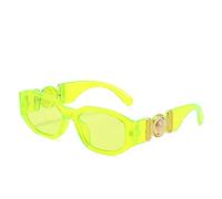 HPIRME Vintage Small Rectangular Sunglasses Women Men Retro Cut Lens Gradient Square Sunglasses Female UV400, C9, One Size