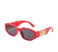 HPIRME Vintage Small Rectangular Sunglasses Women Men Retro Cut Lens Gradient Square Sunglasses Female UV400, C8, One Size