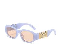 HPIRME Vintage Small Rectangular Sunglasses Women Men Retro Cut Lens Gradient Square Sunglasses Female UV400, C3, One Size